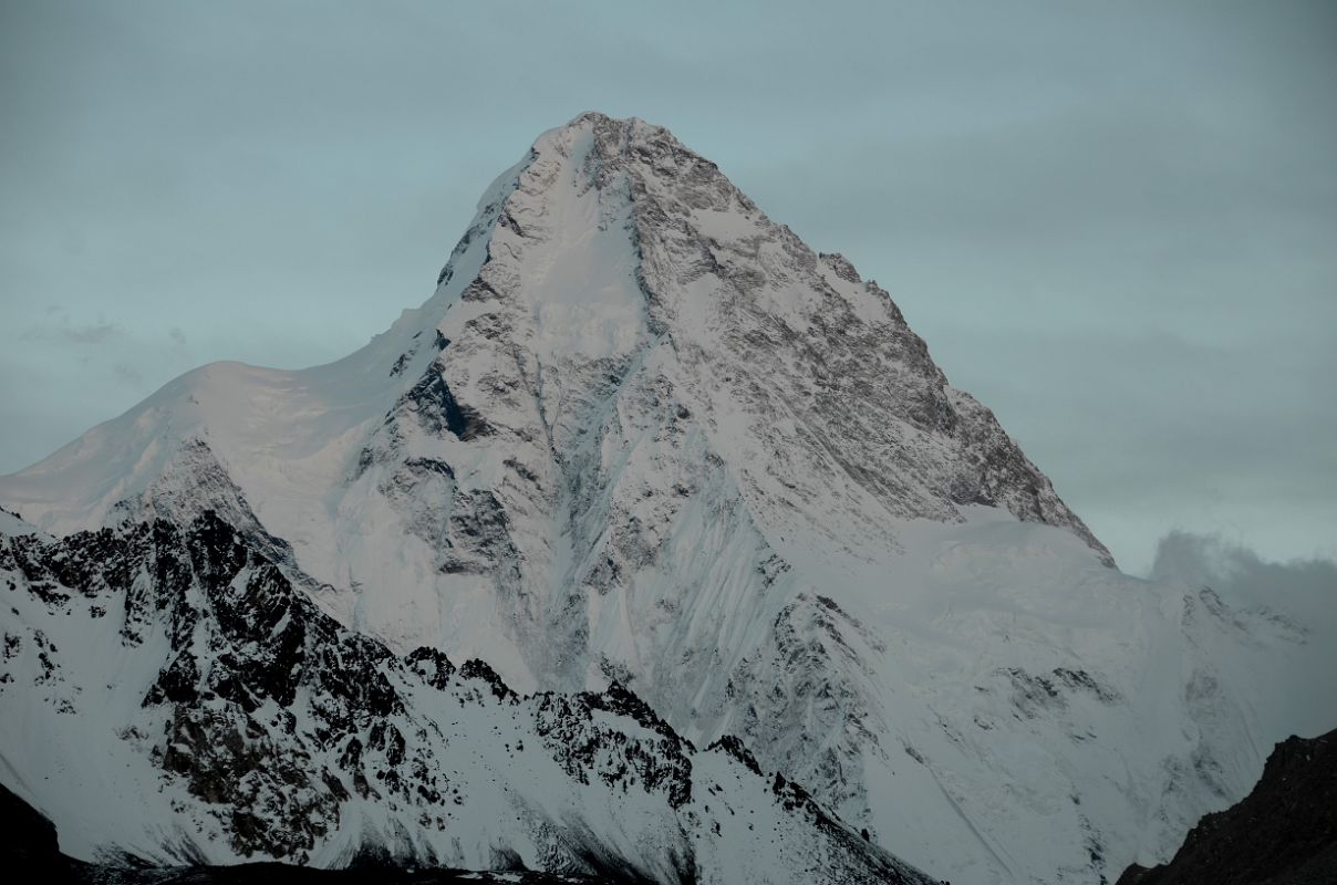 24 K2 North Face Just After Sunset From K2 North Face Intermediate Base Camp